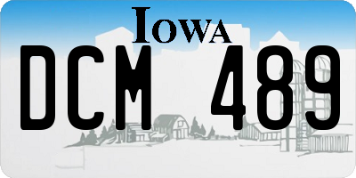 IA license plate DCM489
