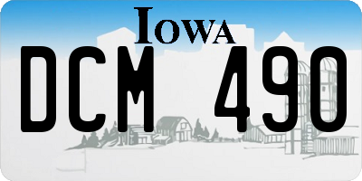 IA license plate DCM490