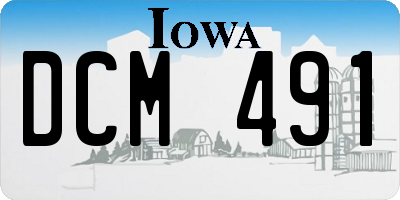 IA license plate DCM491