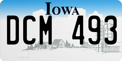 IA license plate DCM493