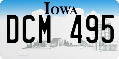 IA license plate DCM495