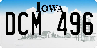IA license plate DCM496