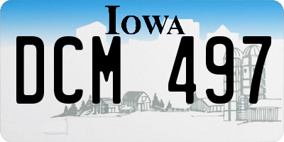 IA license plate DCM497