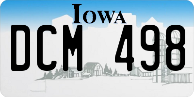 IA license plate DCM498