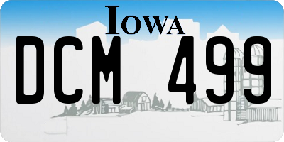 IA license plate DCM499