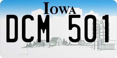 IA license plate DCM501