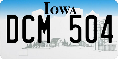 IA license plate DCM504