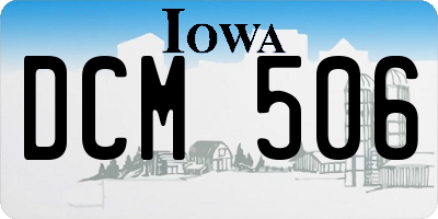 IA license plate DCM506