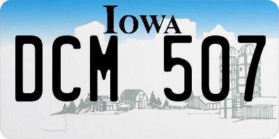 IA license plate DCM507