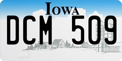 IA license plate DCM509