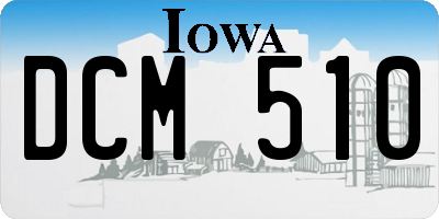 IA license plate DCM510