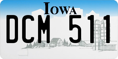 IA license plate DCM511