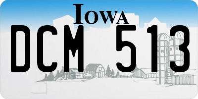 IA license plate DCM513