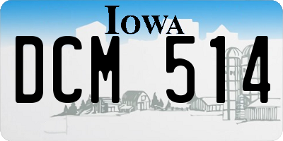 IA license plate DCM514