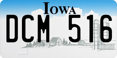 IA license plate DCM516