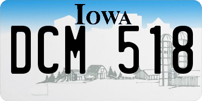 IA license plate DCM518