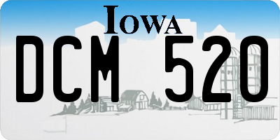 IA license plate DCM520