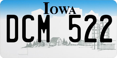 IA license plate DCM522