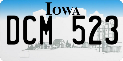 IA license plate DCM523