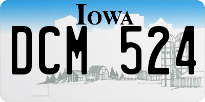IA license plate DCM524