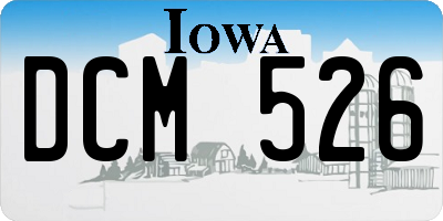 IA license plate DCM526