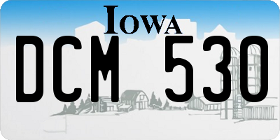 IA license plate DCM530