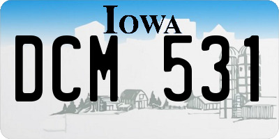 IA license plate DCM531