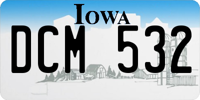 IA license plate DCM532