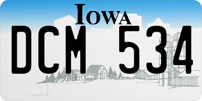 IA license plate DCM534