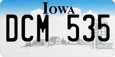 IA license plate DCM535