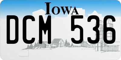 IA license plate DCM536