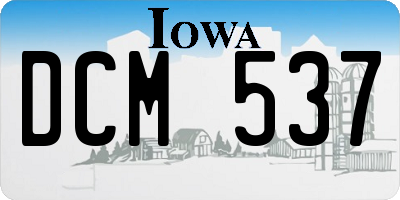 IA license plate DCM537