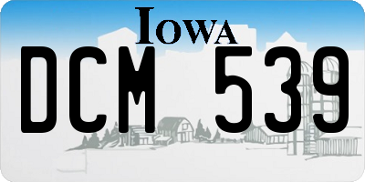IA license plate DCM539