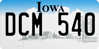 IA license plate DCM540