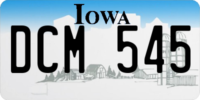 IA license plate DCM545