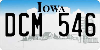 IA license plate DCM546