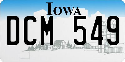 IA license plate DCM549