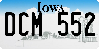 IA license plate DCM552
