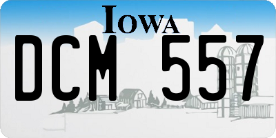 IA license plate DCM557