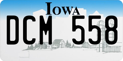 IA license plate DCM558