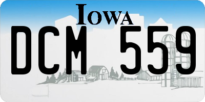 IA license plate DCM559
