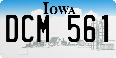 IA license plate DCM561