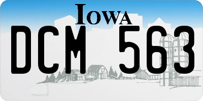 IA license plate DCM563