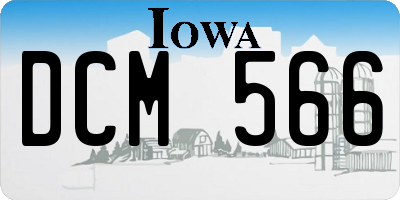 IA license plate DCM566