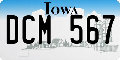 IA license plate DCM567
