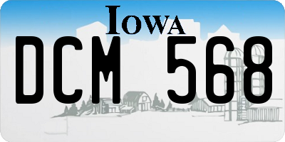 IA license plate DCM568