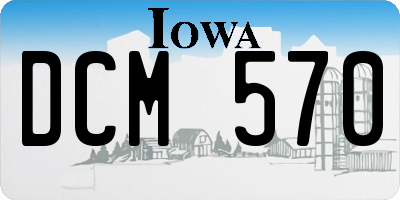IA license plate DCM570