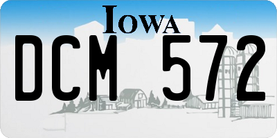 IA license plate DCM572