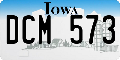 IA license plate DCM573