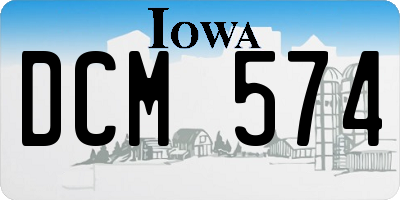 IA license plate DCM574